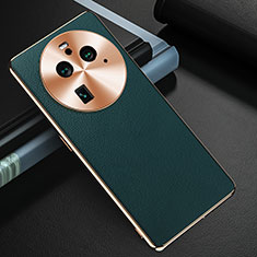 Coque Luxe Cuir Housse Etui GS3 pour Oppo Find X6 Pro 5G Vert