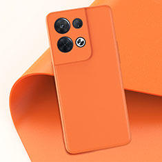 Coque Luxe Cuir Housse Etui GS3 pour Oppo Reno8 Pro+ Plus 5G Orange