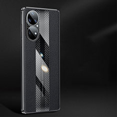 Coque Luxe Cuir Housse Etui JB1 pour Huawei P50 Pro Noir