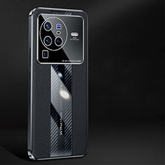 Coque Luxe Cuir Housse Etui JB1 pour Vivo X80 Pro 5G Noir