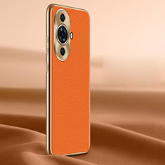 Coque Luxe Cuir Housse Etui JB2 pour Huawei Nova 11 Pro Orange