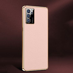 Coque Luxe Cuir Housse Etui JB2 pour Oppo Reno6 Pro 5G India Rose