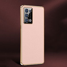 Coque Luxe Cuir Housse Etui JB2 pour Oppo Reno6 Pro 5G Rose