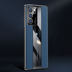 Coque Luxe Cuir Housse Etui JB3 pour Oppo Reno6 Pro 5G India Bleu