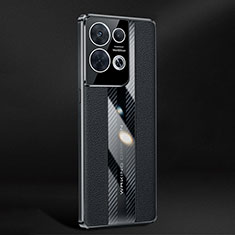 Coque Luxe Cuir Housse Etui JB3 pour Oppo Reno9 Pro 5G Noir