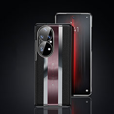 Coque Luxe Cuir Housse Etui JB6 pour Huawei P50 Pro Noir