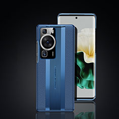 Coque Luxe Cuir Housse Etui JB6 pour Huawei P60 Bleu