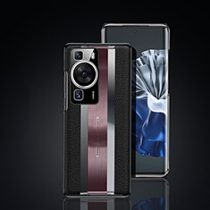 Coque Luxe Cuir Housse Etui JB6 pour Huawei P60 Noir