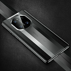 Coque Luxe Cuir Housse Etui K01 pour Huawei Mate 40E Pro 4G Noir