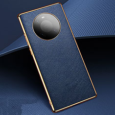 Coque Luxe Cuir Housse Etui K02 pour Huawei Mate 40 Pro Bleu