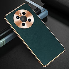 Coque Luxe Cuir Housse Etui K03 pour Huawei Mate 40 Pro Cyan
