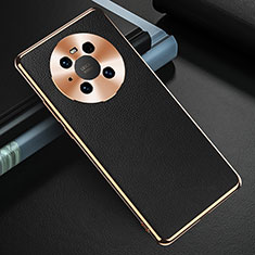 Coque Luxe Cuir Housse Etui K03 pour Huawei Mate 40E Pro 5G Noir