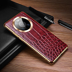 Coque Luxe Cuir Housse Etui K05 pour Huawei Mate 40 Pro Rouge
