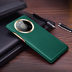 Coque Luxe Cuir Housse Etui L01 pour Huawei Mate 40 Pro Vert