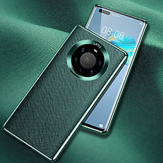 Coque Luxe Cuir Housse Etui L02 pour Huawei Mate 40 Pro+ Plus Vert