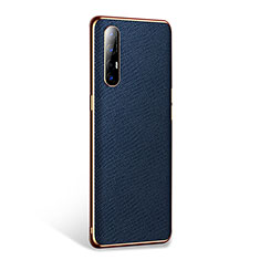 Coque Luxe Cuir Housse Etui L02 pour Oppo Find X2 Neo Bleu