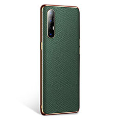 Coque Luxe Cuir Housse Etui L02 pour Oppo Find X2 Neo Vert