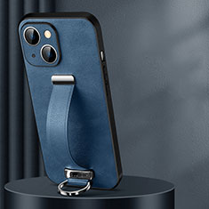 Coque Luxe Cuir Housse Etui LD1 pour Apple iPhone 14 Plus Bleu