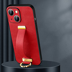 Coque Luxe Cuir Housse Etui LD1 pour Apple iPhone 14 Plus Rouge