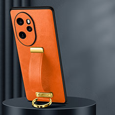 Coque Luxe Cuir Housse Etui LD1 pour Huawei Honor 100 Pro 5G Orange