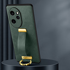Coque Luxe Cuir Housse Etui LD1 pour Huawei Honor 100 Pro 5G Vert