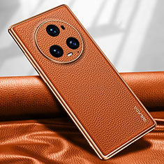 Coque Luxe Cuir Housse Etui LD1 pour Huawei Honor Magic5 Pro 5G Orange