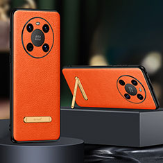 Coque Luxe Cuir Housse Etui LD1 pour Huawei Mate 40 Orange