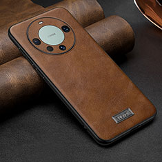 Coque Luxe Cuir Housse Etui LD1 pour Huawei Mate 60 Pro Marron
