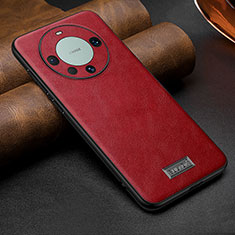 Coque Luxe Cuir Housse Etui LD1 pour Huawei Mate 60 Pro Rouge