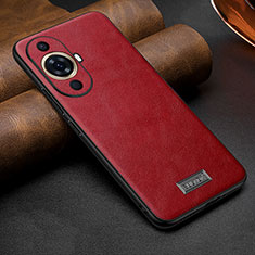 Coque Luxe Cuir Housse Etui LD1 pour Huawei Nova 11 Pro Rouge
