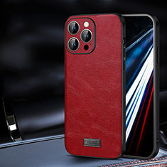 Coque Luxe Cuir Housse Etui LD2 pour Apple iPhone 13 Pro Max Rouge