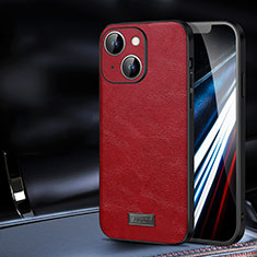 Coque Luxe Cuir Housse Etui LD2 pour Apple iPhone 13 Rouge