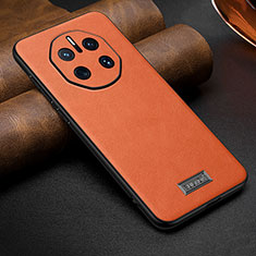 Coque Luxe Cuir Housse Etui LD2 pour Huawei Mate 50 RS Orange