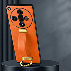 Coque Luxe Cuir Housse Etui LD2 pour Oppo Find X7 5G Orange