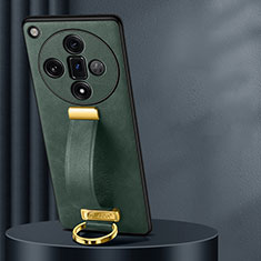 Coque Luxe Cuir Housse Etui LD2 pour Oppo Find X7 5G Vert