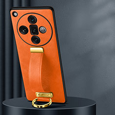 Coque Luxe Cuir Housse Etui LD2 pour Oppo Find X7 Ultra 5G Orange