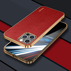 Coque Luxe Cuir Housse Etui LD3 pour Apple iPhone 13 Pro Rouge