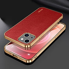 Coque Luxe Cuir Housse Etui LD3 pour Apple iPhone 14 Plus Rouge