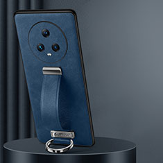 Coque Luxe Cuir Housse Etui LD3 pour Huawei Honor Magic5 5G Bleu