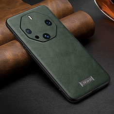 Coque Luxe Cuir Housse Etui LD3 pour Huawei Mate 60 RS Ultimate Vert