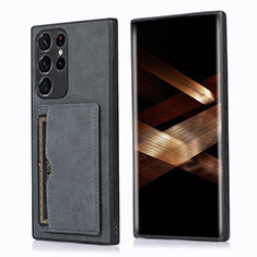 Coque Luxe Cuir Housse Etui M03T pour Samsung Galaxy S24 Ultra 5G Noir