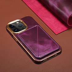 Coque Luxe Cuir Housse Etui MT1 pour Apple iPhone 14 Pro Max Violet