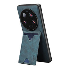 Coque Luxe Cuir Housse Etui MT2 pour Xiaomi Mi 13 Ultra 5G Bleu