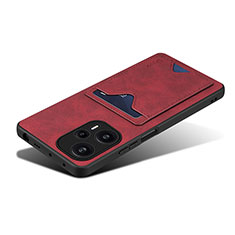 Coque Luxe Cuir Housse Etui MT2 pour Xiaomi Poco F5 5G Rouge