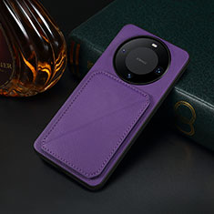 Coque Luxe Cuir Housse Etui MT4 pour Huawei Mate 60 Pro+ Plus Violet