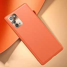 Coque Luxe Cuir Housse Etui N01 pour Samsung Galaxy Note 20 5G Orange
