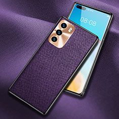 Coque Luxe Cuir Housse Etui N03 pour Huawei P40 Violet