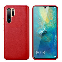 Coque Luxe Cuir Housse Etui P03 pour Huawei P30 Pro New Edition Rouge