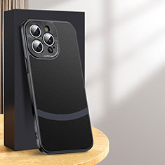 Coque Luxe Cuir Housse Etui PD2 pour Apple iPhone 15 Pro Noir