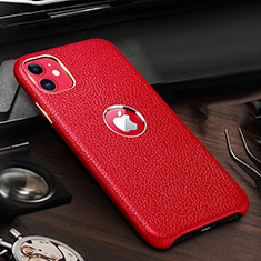 Coque Luxe Cuir Housse Etui pour Apple iPhone 11 Rouge
